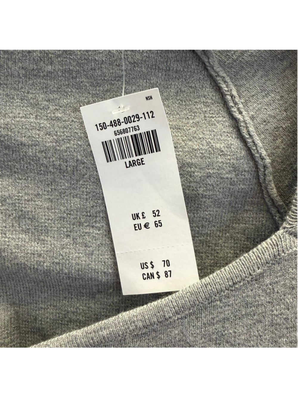 NWT Abercrombie & Fitch grey long sleeve bodysuit with cut out detail - Picture 5 of 5